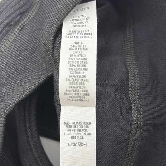 Aerie Offline Black Seamless Layered Ribbed Keyhole Sports Bra size XXS NWT - Picture 7 of 11